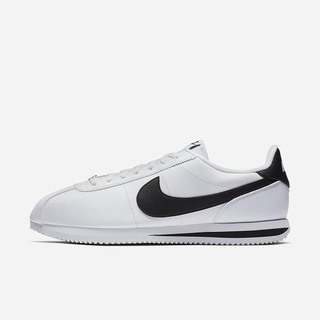 Pantofi Casual Nike Cortez Basic Barbati Albi Metal Argintii Negrii | ZAPV-51746